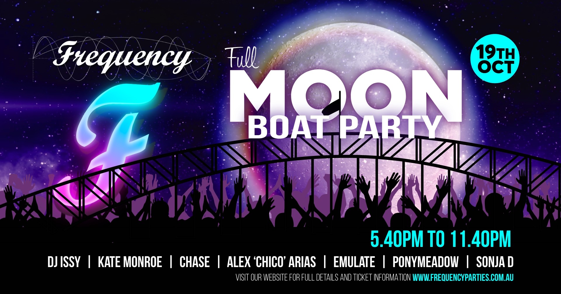 FREQUENCY - Full Moon Boat Party